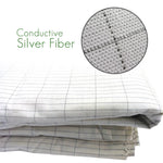 taies d'oreiller gris rayures conductrices mise terre oreillers modernes eyelets câble blanc prise terre