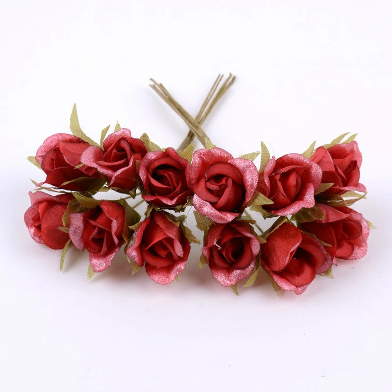 bouquet artificiel roses soie décoration intérieure saint valentin mariage fête scrapbooking