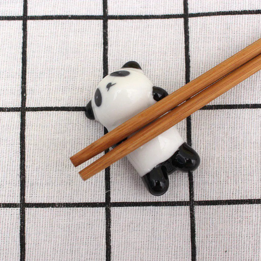 Support de baguettes panda rose