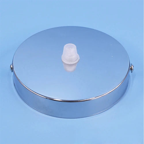 plaque suspension moderne noir blanc argenté métal rond