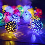 guirlande lumineuse multicolore perfo géométrique moderne décoration extérieure intérieure anniversaire noël mariage