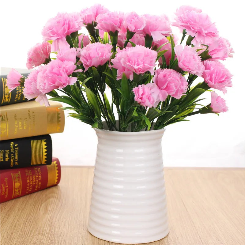 bouquet fleurs artificielles rose blanc moderne intérieur mariage fête mèresDecoration