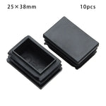 cache pieds noir adhésifs pratique rectangle haute qualité plastique 100x50mm 80x40mm 60x30mm 38x25mm 30x20mm