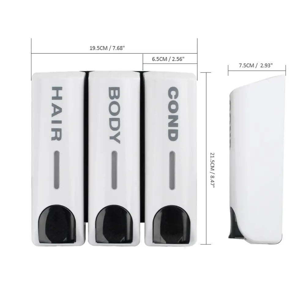 distributeur savon liquide blanc noir moderne minimaliste rétro simple 350ml ABS adhésif salle bains