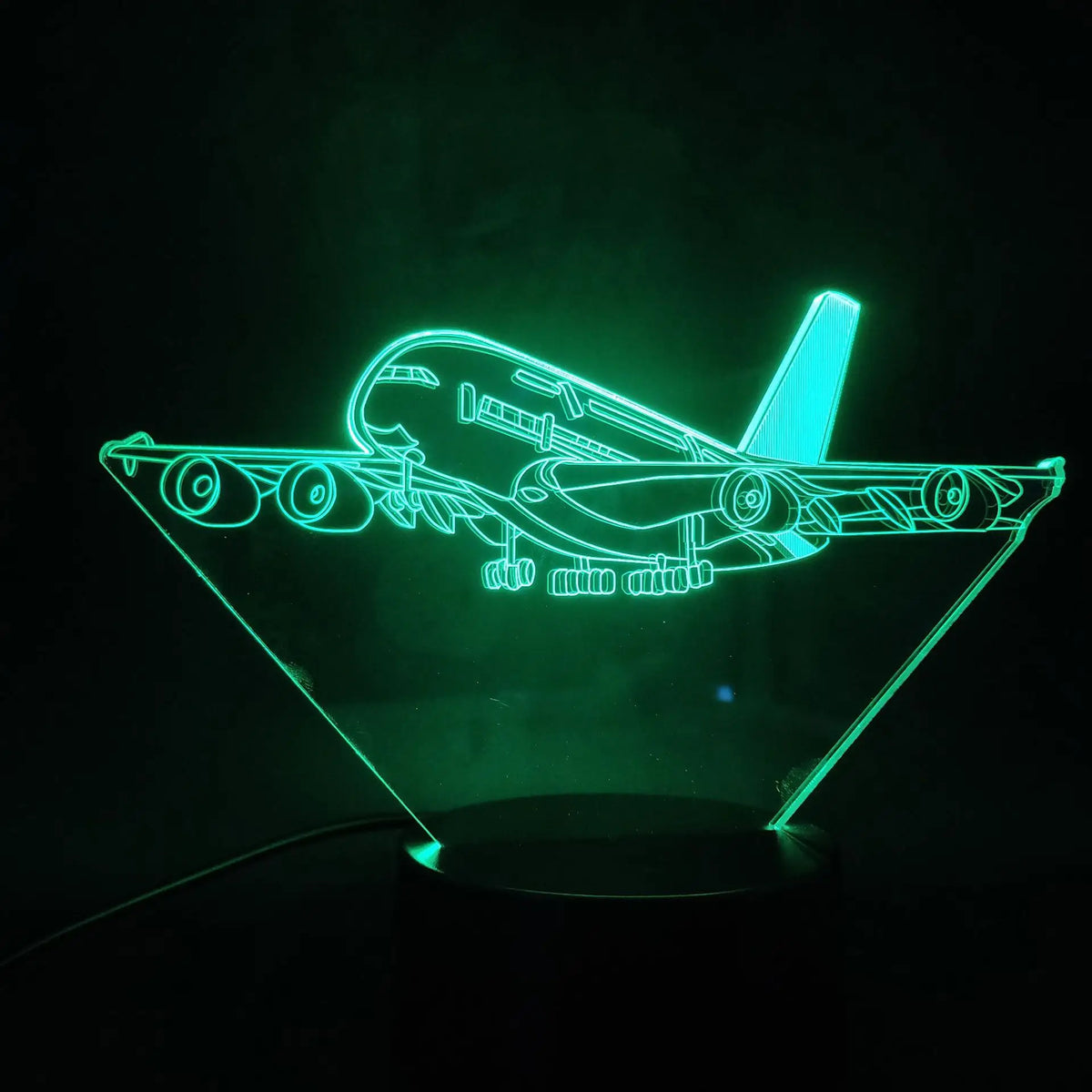 veilleuse led avion imprimé transparent moderne décoration chambre enfant nuit cadeau noël festive