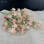 bouquet artificiel violet blanc rose vert simple minimal deco maison wedding arrangement