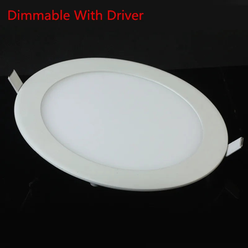 plafonnier led rond encastré moderne blanc aluminium dimmable transformateur intérieur maison