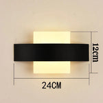 applique murale moderne noir blanc rectangulaire ronde 90 260V LED 60 249 lumens chambre