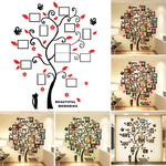 Autocollant mural 3D acrylique cristal arbre bleu