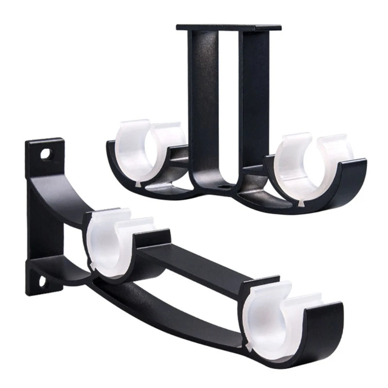 Installation murale du support double tringle