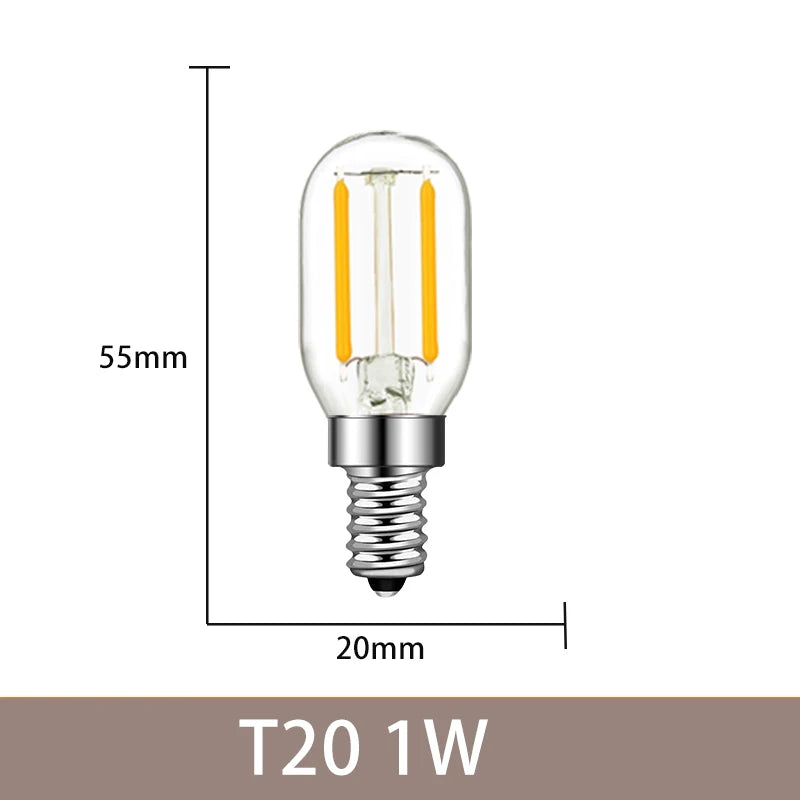 ampoules led filament dorés transparentes e12 e14 4w 6w 2700k 360° modernes 25000h