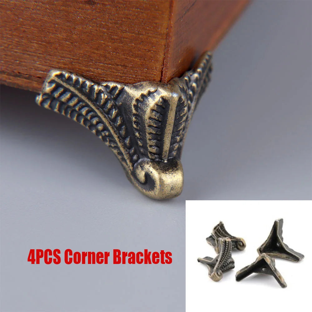 cornières meubles bronze ornements floraux vintage set pièces métal