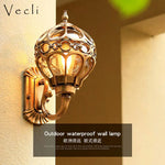 lampe murale extérieure noir ornements métalliques transparente classique ampoule support mural ip65 aluminium