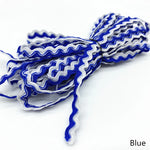 ruban franges rayures ondulées 100% polyester rouge vert bleu violet yards texturé bricolage couture