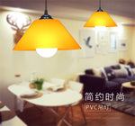 lampe suspendue moderne orange blanc rouge mat pvc plastique cuisine salle manger chambre coucher