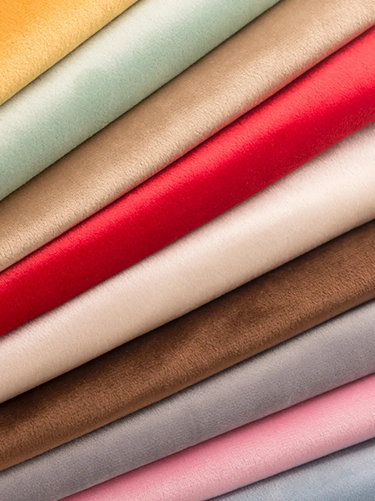 tissu velours épais orange rouge gris moderne 155cm largeur coudre robe matériel bricolage