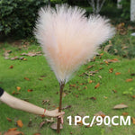 plumes artificielles rustiques décoration table mariage blanc roseclair