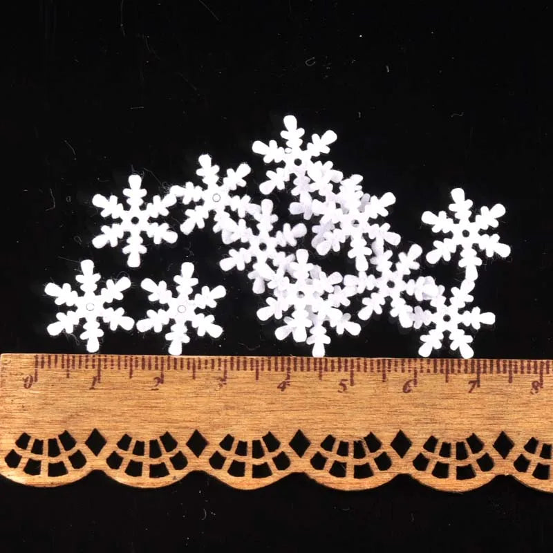 feutre flocons neige blanc non tissé scrapbooking décoration artisanat bricolage fêtes noël appliques 10