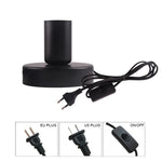 lampe table moderne noire interrupteur bouton compatible EU US led chambre coucher