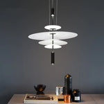 suspension lumineuse moderne blanc fer chromé led salon chambre coucher