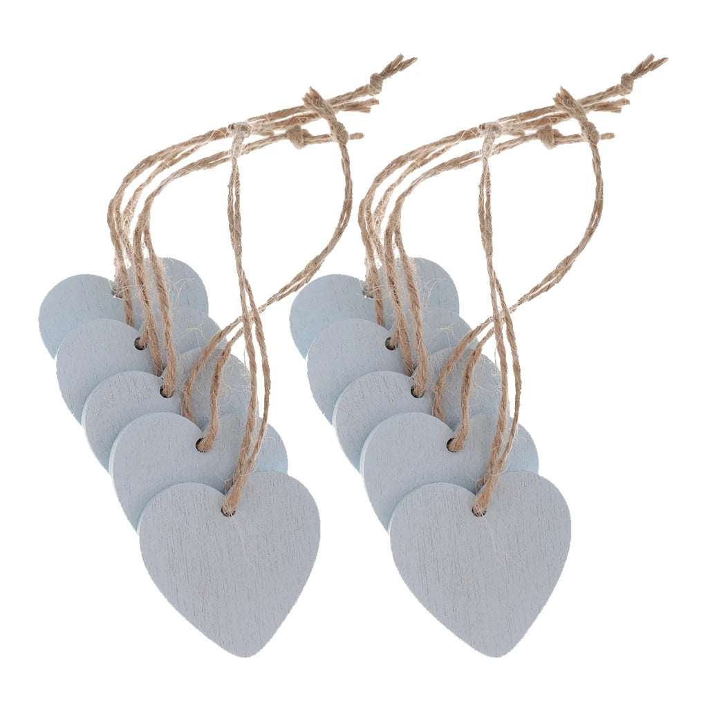 décoration murale coeurs bois blanc rose rouge simple rustique cordons jute