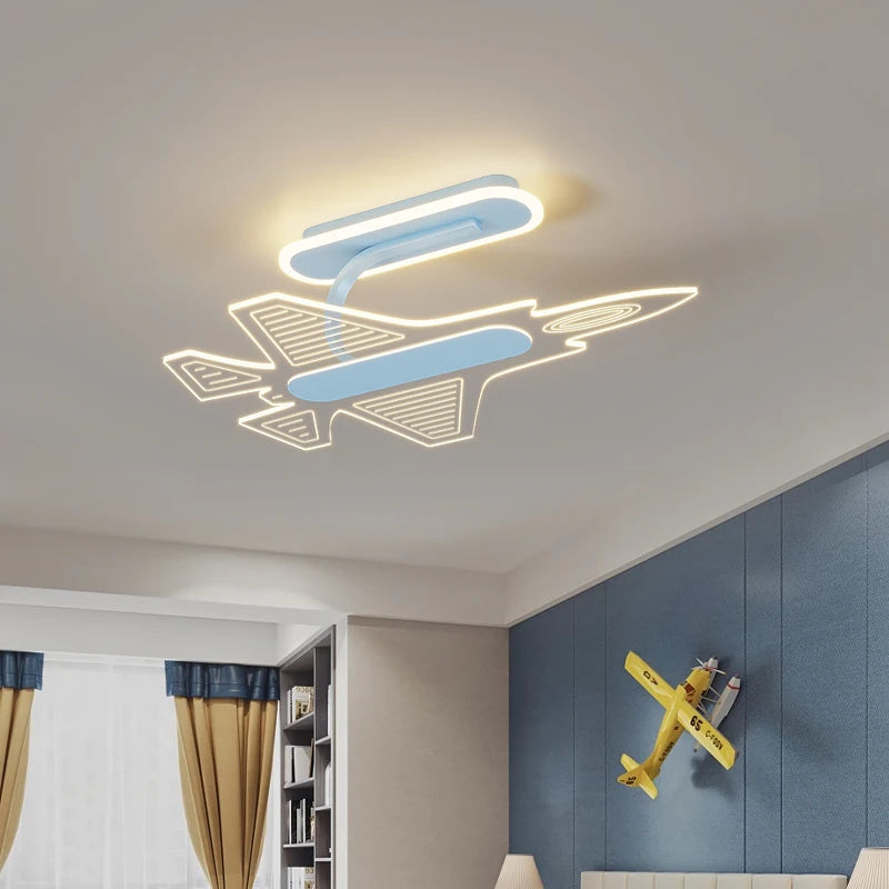 lampe led avion moderne bleu rose doré contemporain semi encastrée toucher interrupteur chromé poli