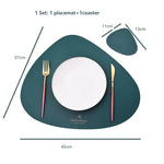 tapis table moderne tapis cuisine 45x37cm sous verre 13x11cm bleu marine gris rouge