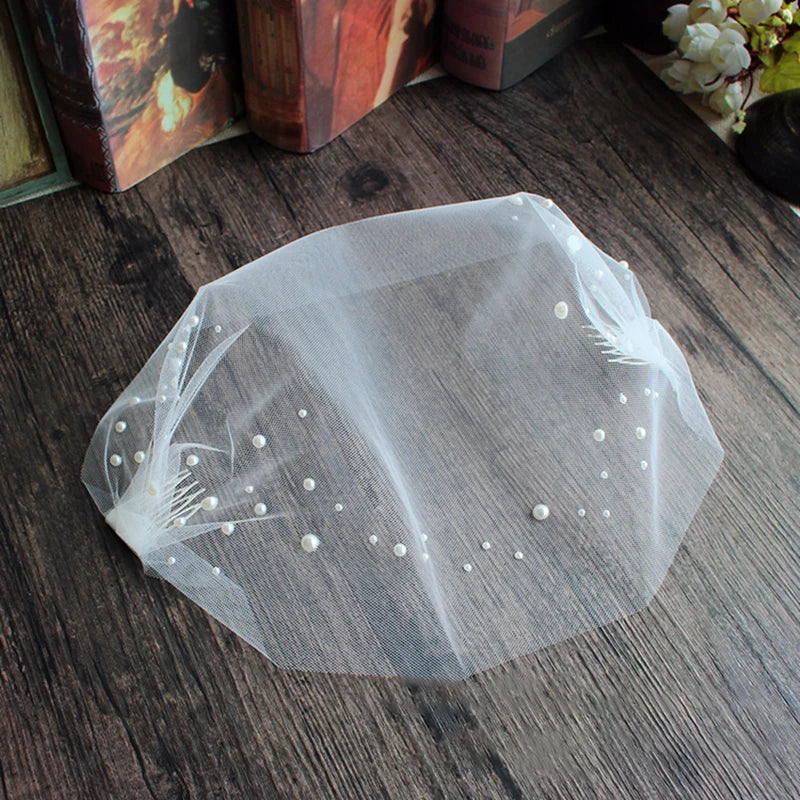 voile mariée blanc plumes élégant transparent clips cheveux vintage classique
