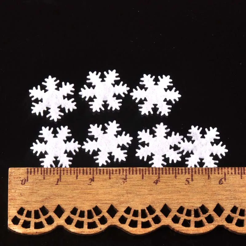 feutre flocons neige blanc non tissé scrapbooking décoration artisanat bricolage fêtes noël appliques 10