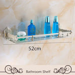 étagère salle bain blanc doré ornements sculptés finition art déco porte serviettes savon brosse
