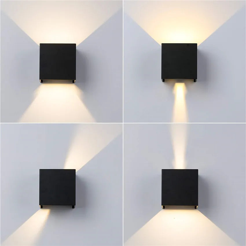 applique murale led ip65 contemporaine noir blanc verre borosilicate 2492000lm 85265v