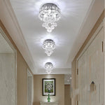 lustre moderne cristal transparent argenté plus 20 ampoules led monté surface
