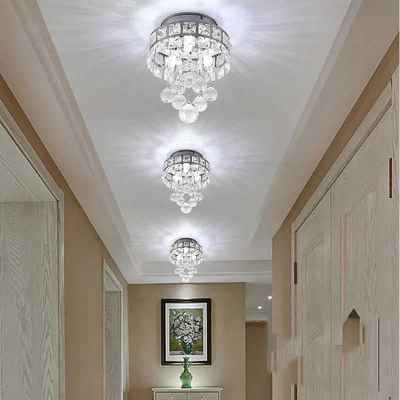 lustre moderne cristal transparent argenté plus 20 ampoules led monté surface