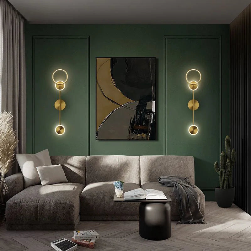 applique murale or moderne minimaliste éclairage led cuisine contemporain fixée mur translucide nordique