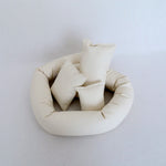 coussins doux velours bébé oreiller photo accessoire pose classique blanc rose beige violet