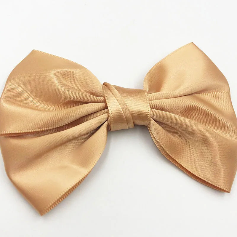 noeud papillon satiné rose clair gris rose rouge bleu clair beige noir blanc