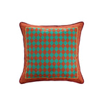 coussins décoratifs serviettes tables motifs géométriques végétaux classiques vert blanc casa