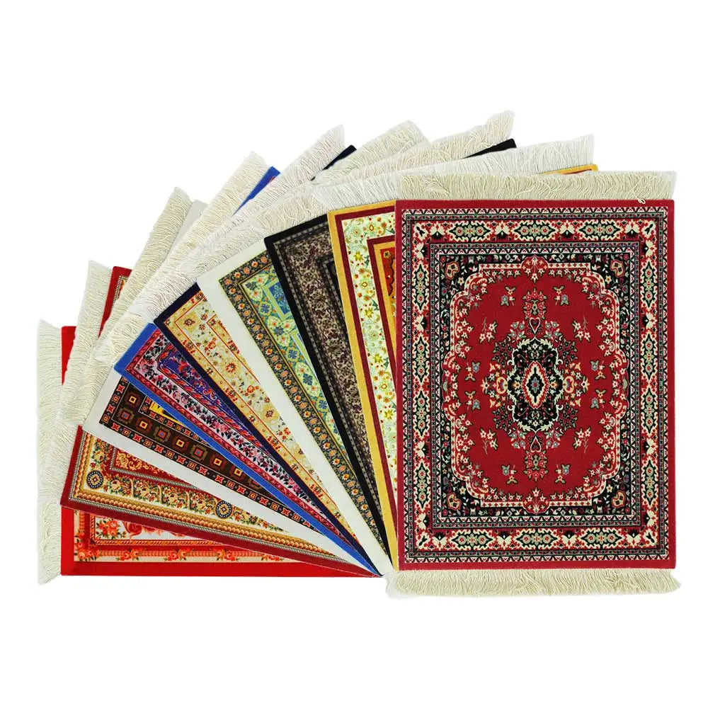 tapis sol persan motif floral classique franges décoration intérieur maison