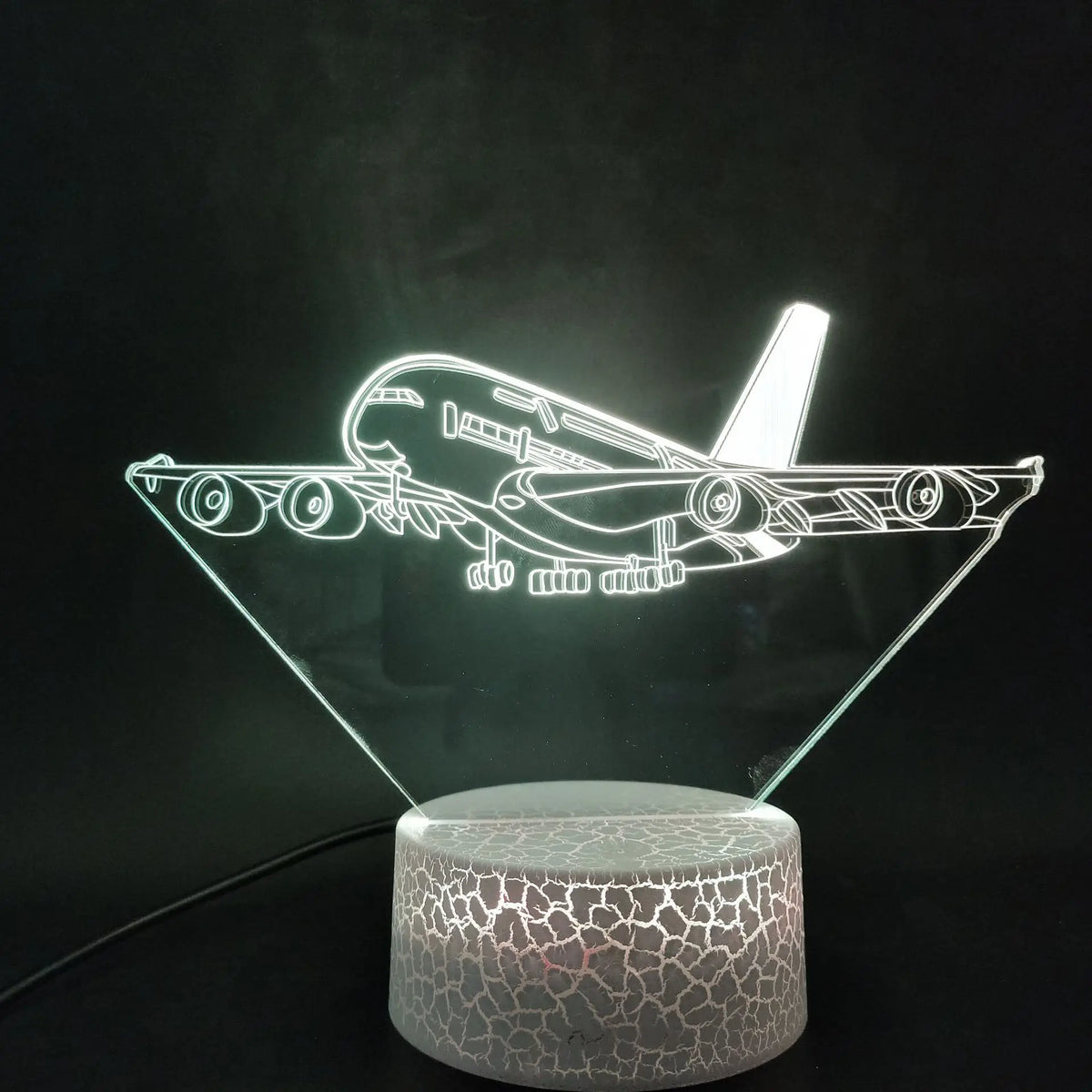 veilleuse led avion imprimé transparent moderne décoration chambre enfant nuit cadeau noël festive