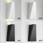lampes murales led modernes 10w blanc noir forme géométrique surface mate minimaliste