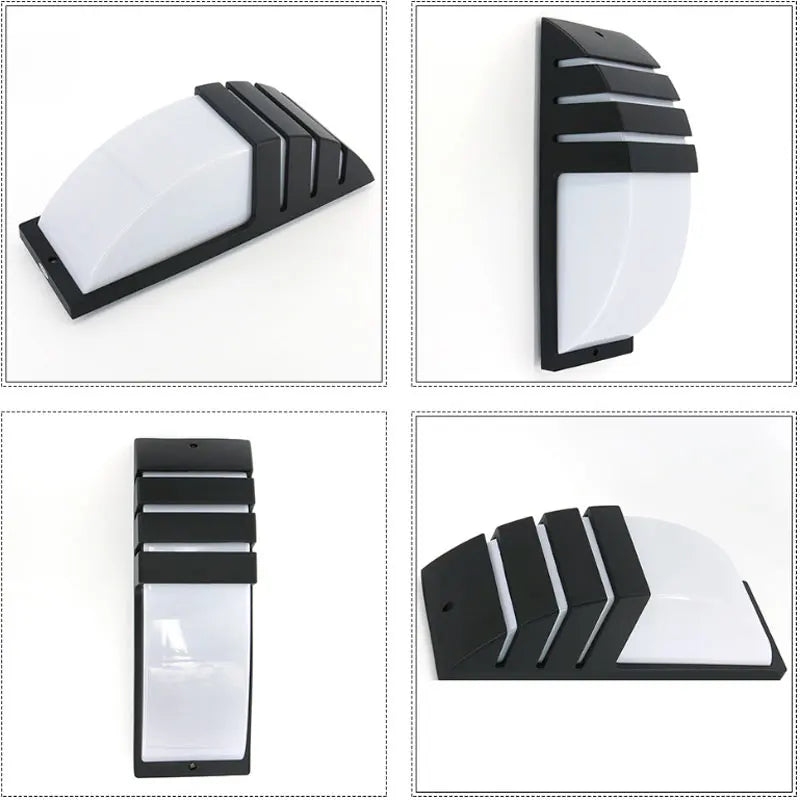 applique murale moderne noir lumière chaude autonome minimaliste éclairage ledintérieurextérieurhydrofuge