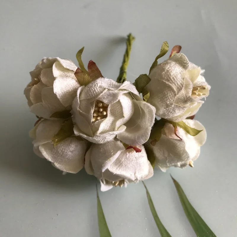 bouquet artificiel fleurs décoration maison jardin mariage rose blanche beige rouge violet jaune