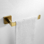 accessoires salle bain doré moderne porte serviettes papier toilette tablette minimaliste