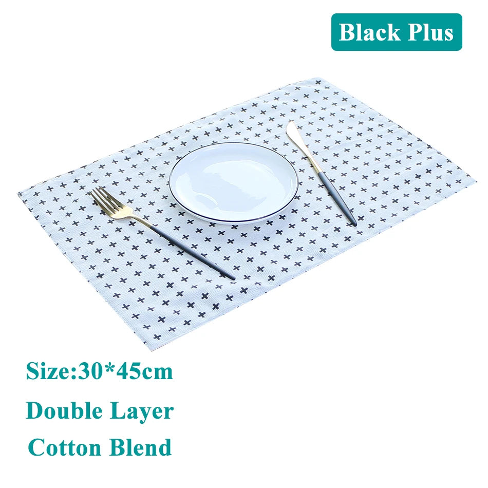 serviettes table rectangulaires coton polyester fleurées beige noir rose clair farmhouse vintage respectueux environnement