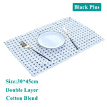 serviettes table rectangulaires coton polyester fleurées beige noir rose clair farmhouse vintage respectueux environnement