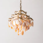 chandelier cuivre coquillages cristaux suspension moderne bohème lumières lumières lumières