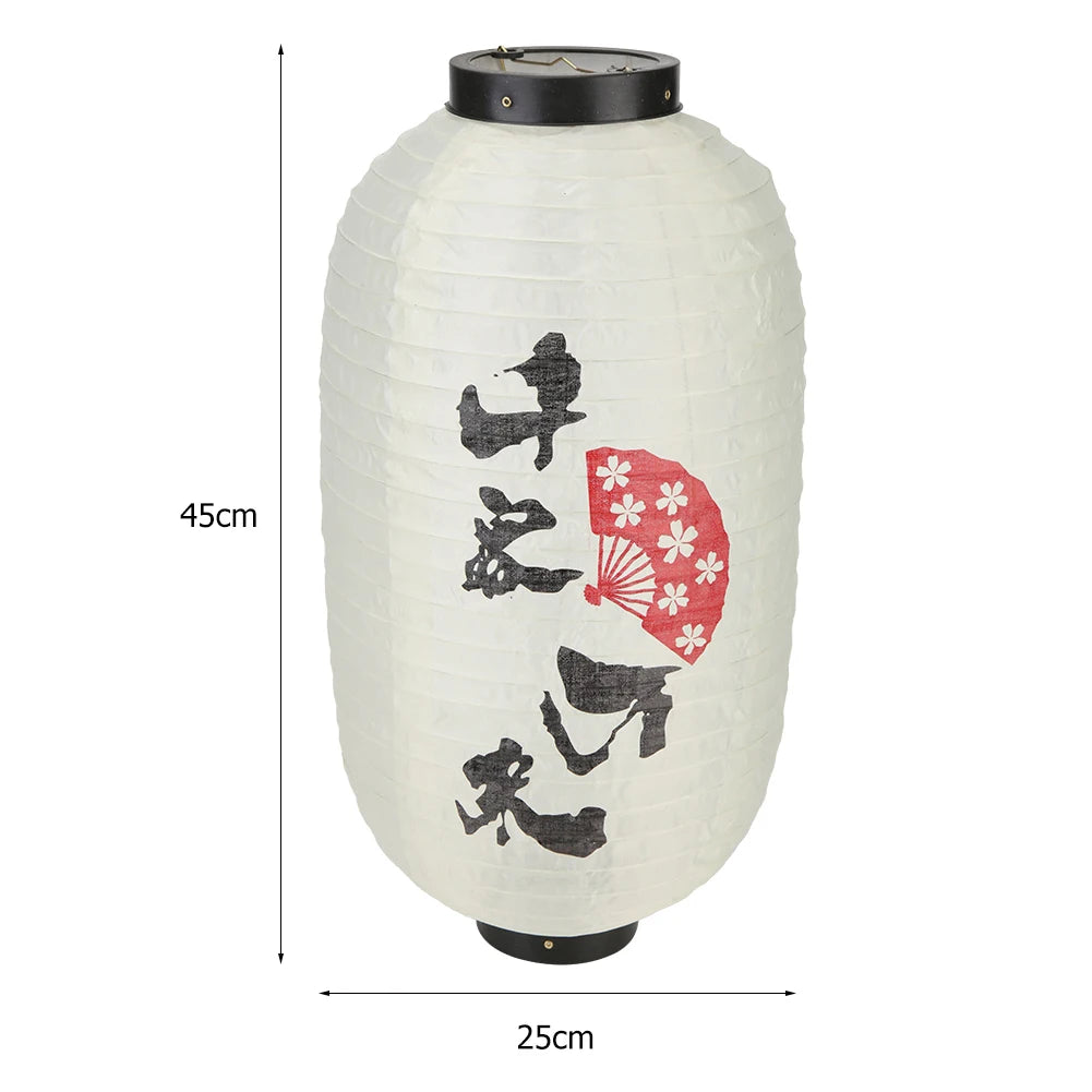 lanterne japonaise traditionnelle fleurs cerisier blanc rose noire fete decoOpaque
