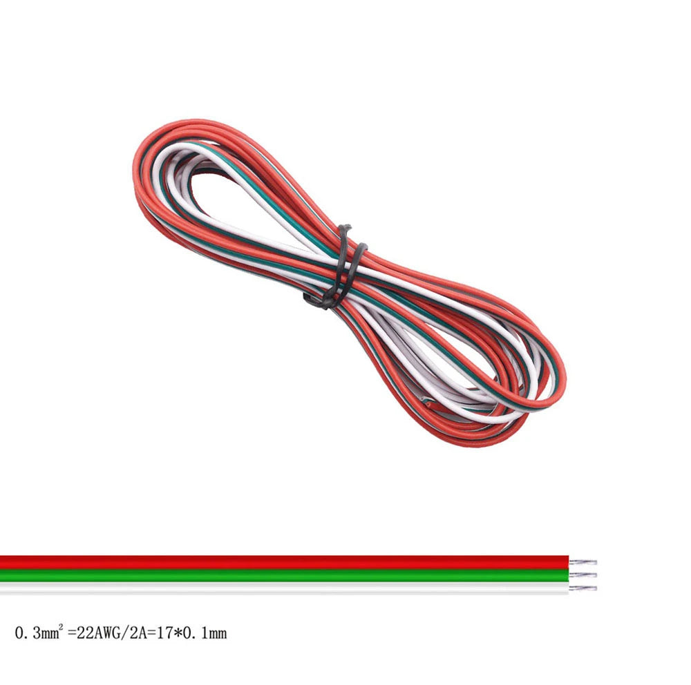fil électrique plat ruban led ws2812b ws2811 connecteurs broches