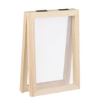 cadre bois texture naturelle feuilles séchées papier modeler coupelle plastique cuillère bois diy artisanat