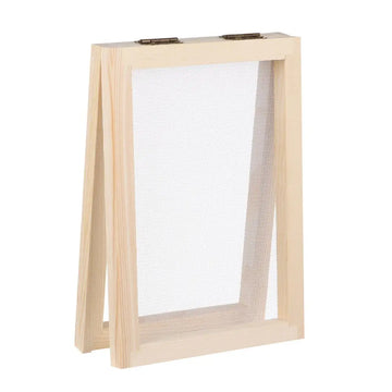 cadre bois texture naturelle feuilles séchées papier modeler coupelle plastique cuillère bois diy artisanat
